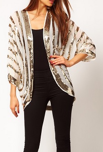 sequin kimono