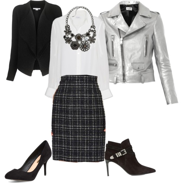 styling ideas for classic chanel pencil skirt