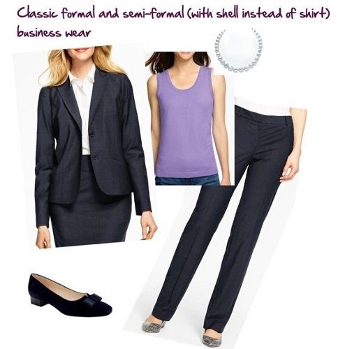 Suit pants in formal and semi-formal business outfits