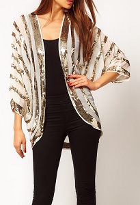 sequin kimono