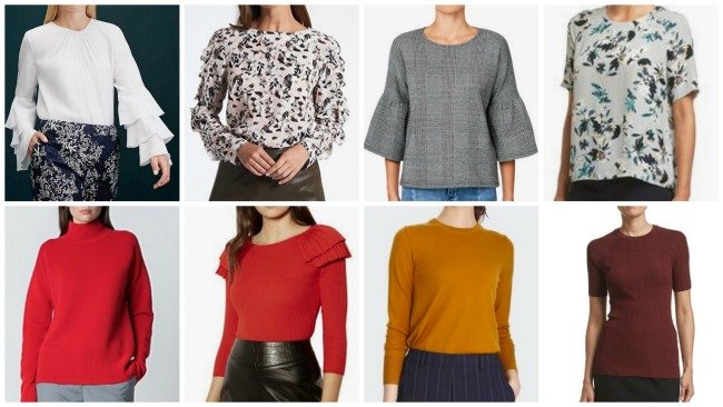 autumn winter fashion trends 2018 Australia & NZ tops